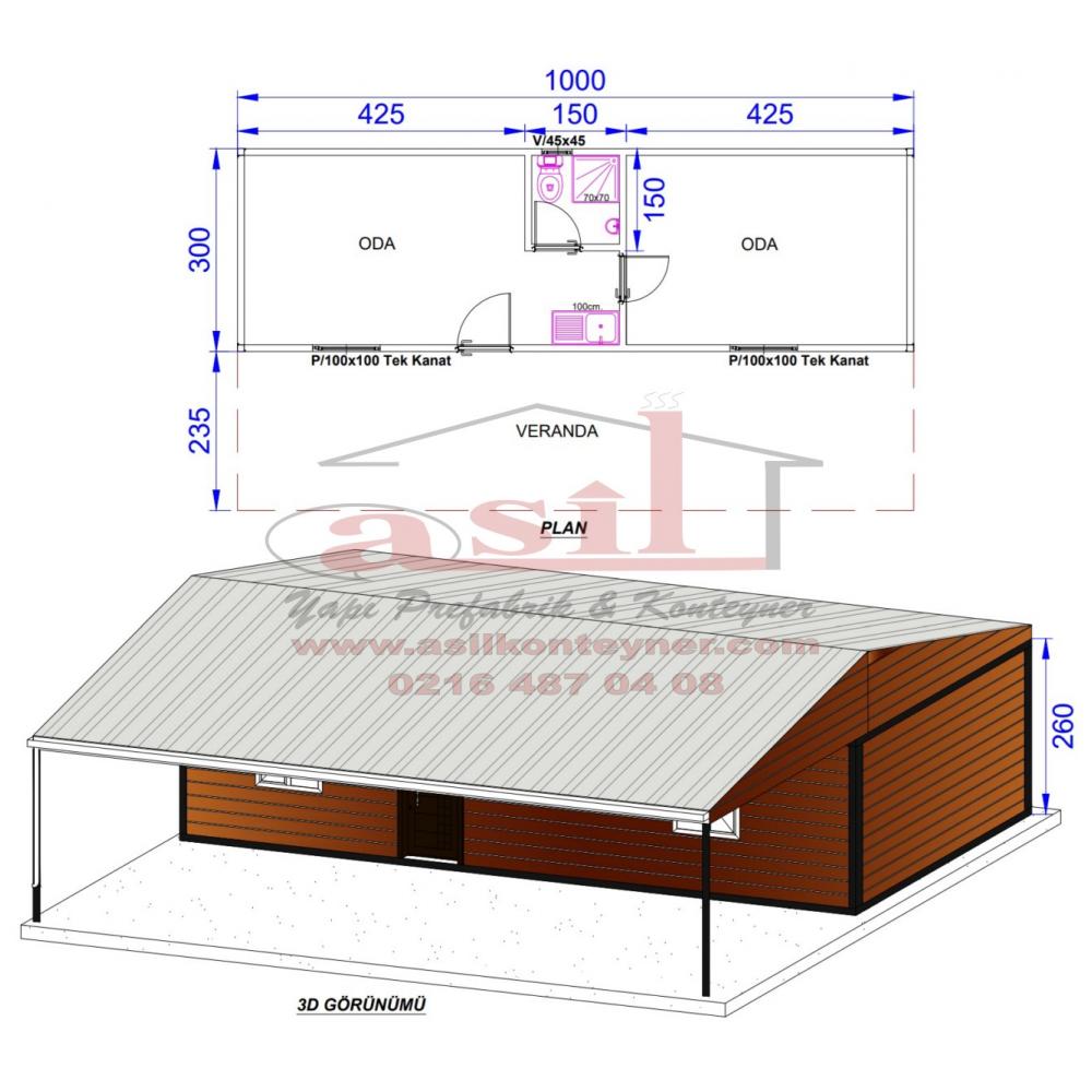 30 m� 1+1 AH�AP DESENL� BETOPAN, �� BETOPAN, �ATI+VERANDALI HAZIR EV       